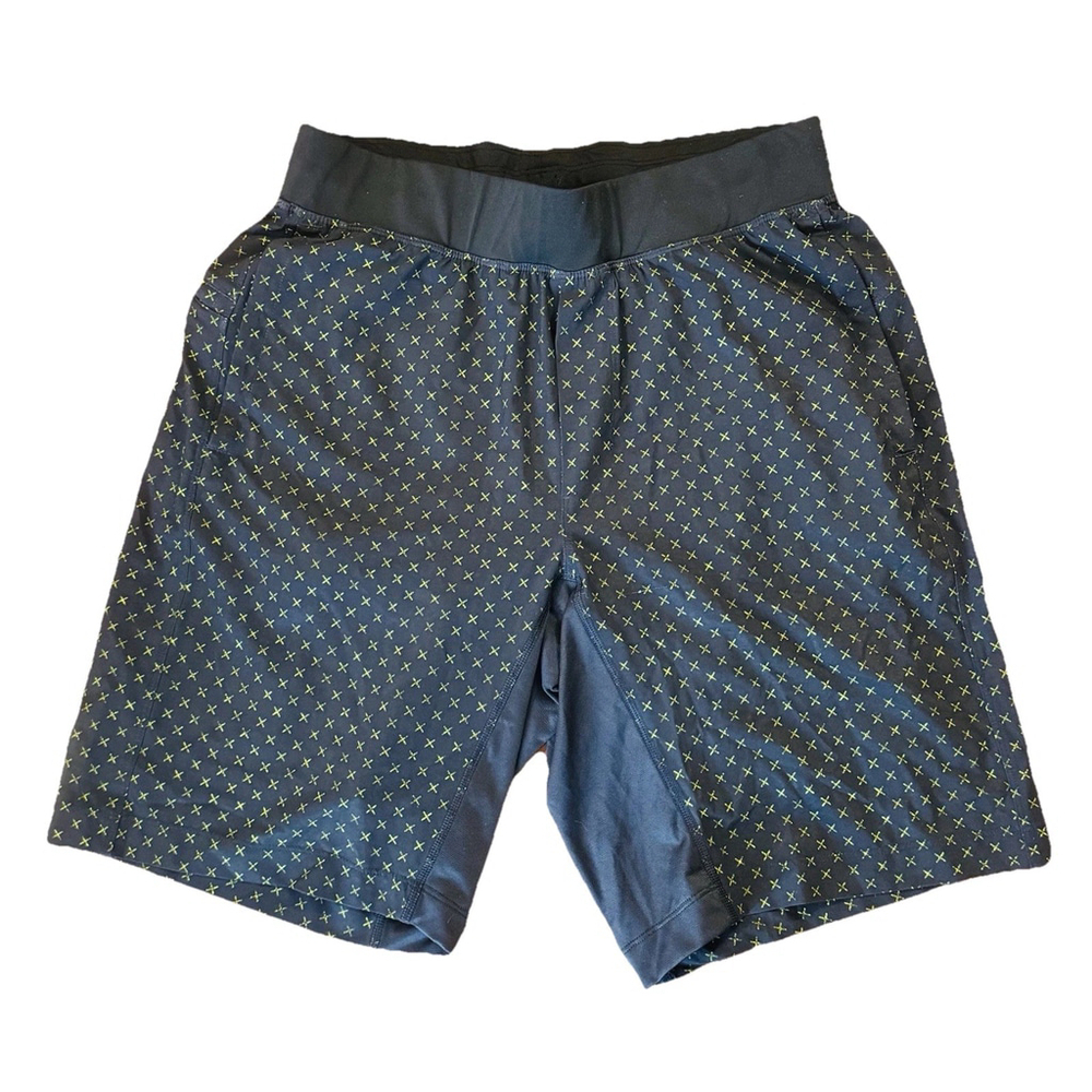 lululemon T.H.E. Short 9" Men Size:M Lined Dark Navy Athletic Gym Sport